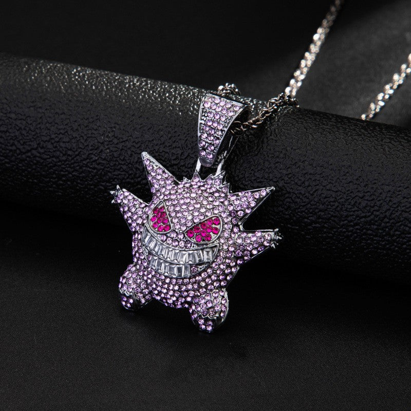 Men's Cartoon Monster Hip Hop Sweater Chain Pendant