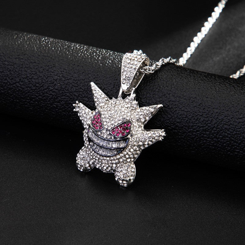 Men's Cartoon Monster Hip Hop Sweater Chain Pendant