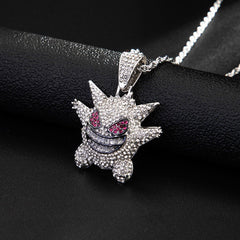 Men's Cartoon Monster Hip Hop Sweater Chain Pendant