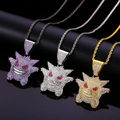 Men's Cartoon Monster Hip Hop Sweater Chain Pendant