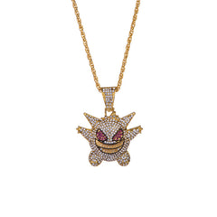 Men's Cartoon Monster Hip Hop Sweater Chain Pendant