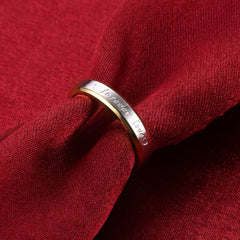Stainless Steel Couple Rings 4mm 6mm Forever Love Wedding Band Ring