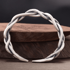 Vintage Hollow Wavy Bangle Twist Bracelet Jewelry