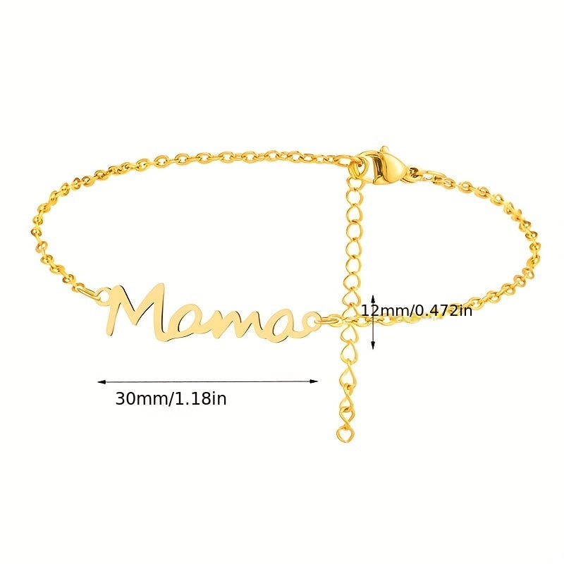 Stainless Steel Mama Heart Bracelet - True Love Gift