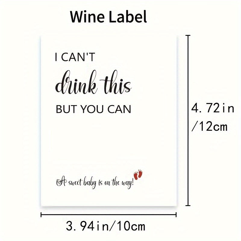 6pcs Pregnancy Wine Labels - Fun and Festive Way to Celebrate Your Pregnancy