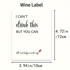 6pcs Pregnancy Wine Labels - Fun and Festive Way to Celebrate Your Pregnancy