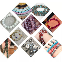 Indian Agate Natural Stone Beads for Jewelry Making 15'' 1Strand 4-12mm