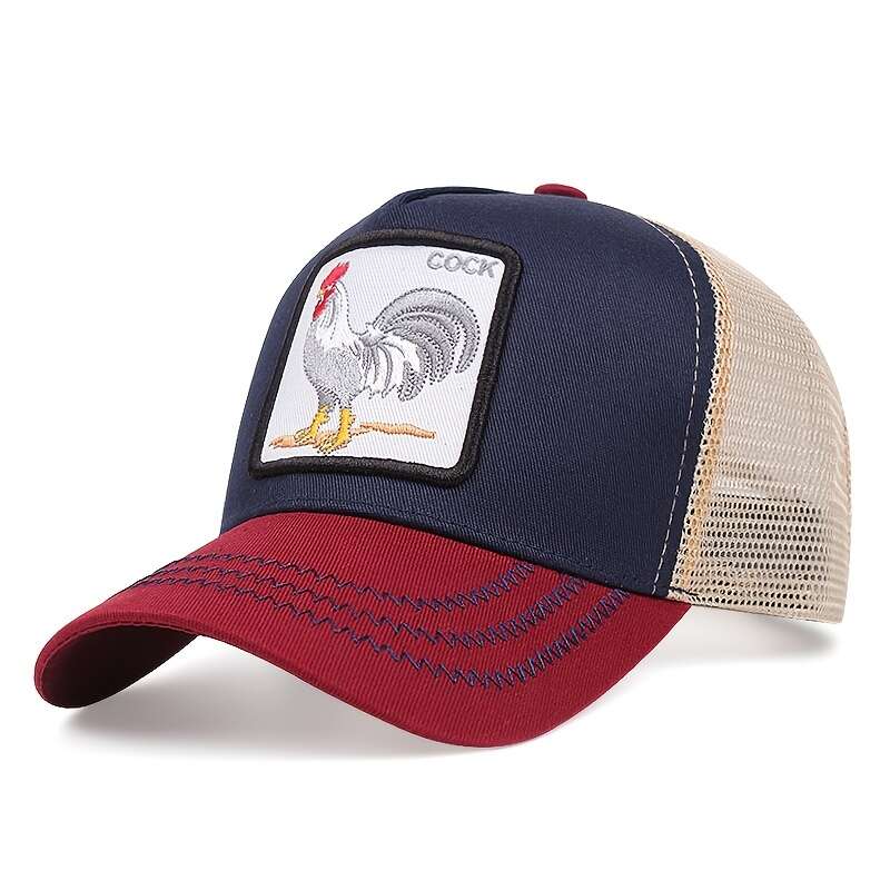 Mesh Breathable Visor Animal Embroidered Baseball Cap
