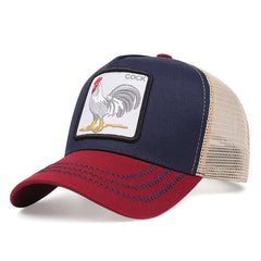 Mesh Breathable Visor Animal Embroidered Baseball Cap