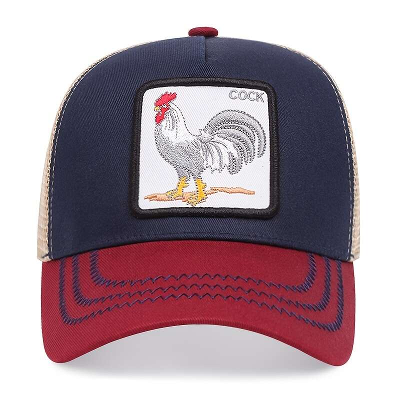 Mesh Breathable Visor Animal Embroidered Baseball Cap