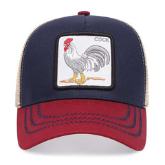 Mesh Breathable Visor Animal Embroidered Baseball Cap