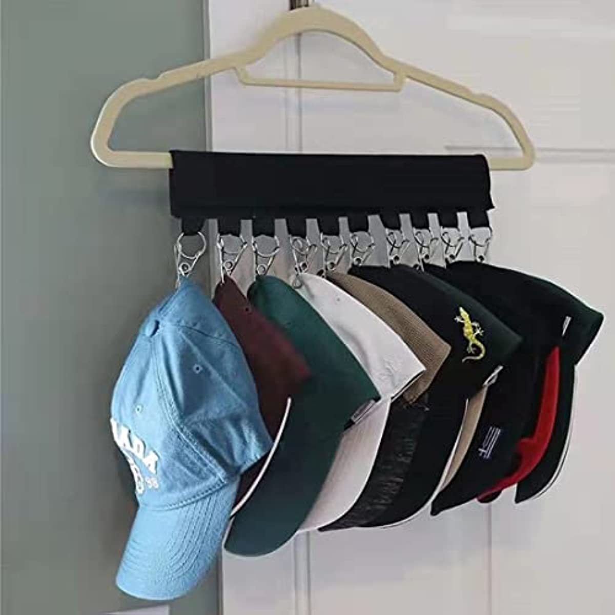 Hat Rack Baseball Cap Organizer Storage Clips For Closet