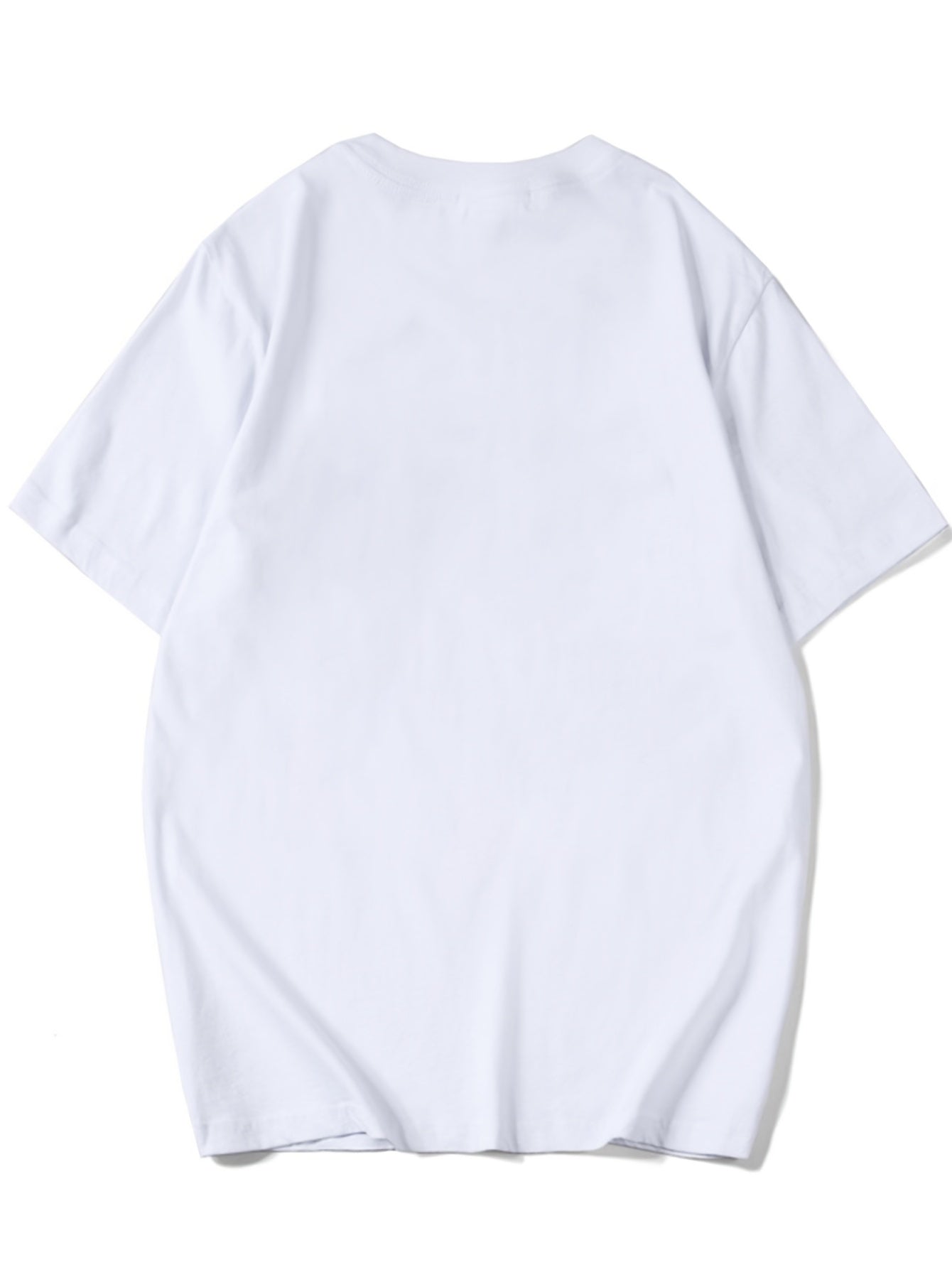 Cat & Coffee & Letter Print T shirt Crew Neck Short Sleeve Loose Top