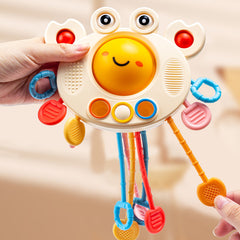 Crab Toy Montessori Sensory Educational Pull String Grasp Training