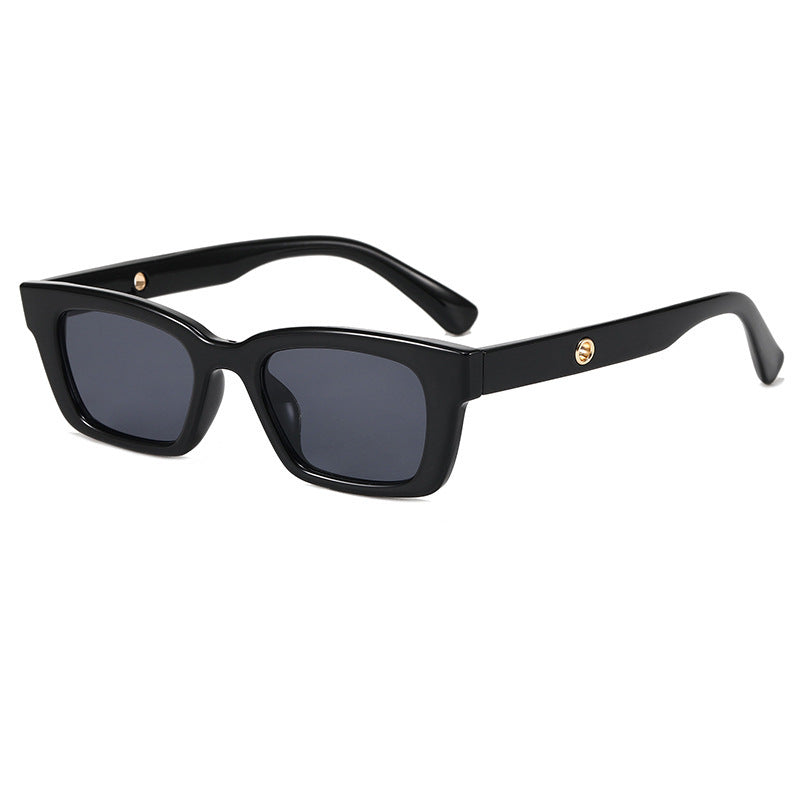 Vintage Rectangular Polarized Sunglasses 90's Style UV400 Protection