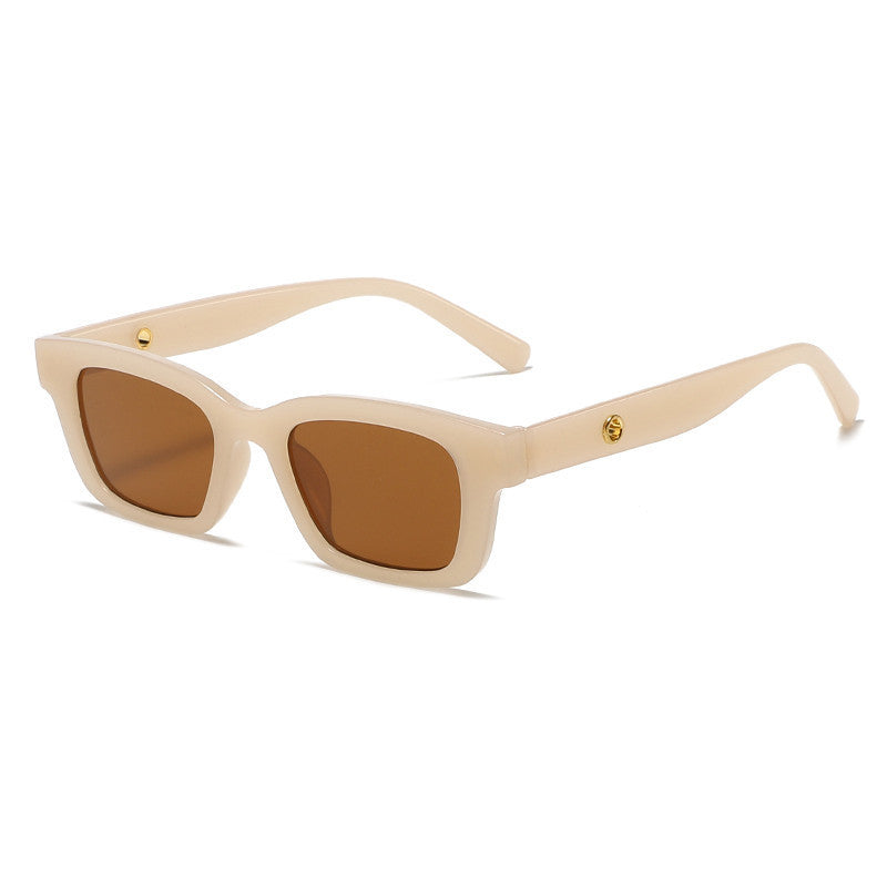 Vintage Rectangular Polarized Sunglasses 90's Style UV400 Protection