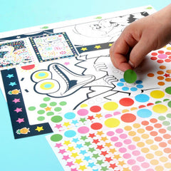 10 Sheets Puzzle Dot Stickers for Kids Cartoon Animals Early Education Toys