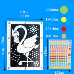 10 Sheets Puzzle Dot Stickers for Kids Cartoon Animals Early Education Toys