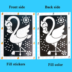 10 Sheets Puzzle Dot Stickers for Kids Cartoon Animals Early Education Toys