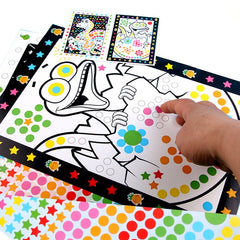 10 Sheets Puzzle Dot Stickers for Kids Cartoon Animals Early Education Toys