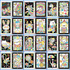 10 Sheets Puzzle Dot Stickers for Kids Cartoon Animals Early Education Toys