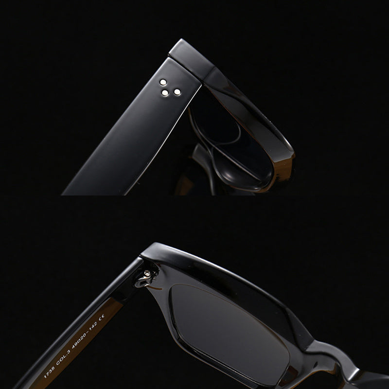 LeonLion Men's Clear Lens Sunglasses Retro Square Gradient