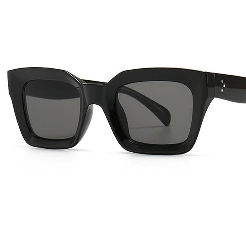 LeonLion Men's Clear Lens Sunglasses Retro Square Gradient