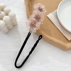 Floral Hair Ball Curler Headdress for Girls
