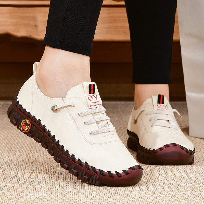 Women's Lace Up Comfort Walking Shoes Non slip Casual Suede Shoes