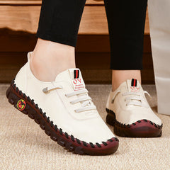 Women's Lace Up Comfort Walking Shoes Non slip Casual Suede Shoes