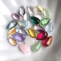 20pcs 8 15mm Large Teardrop Pendant Bead Crystal Glass DIY Beads Jewelry Making