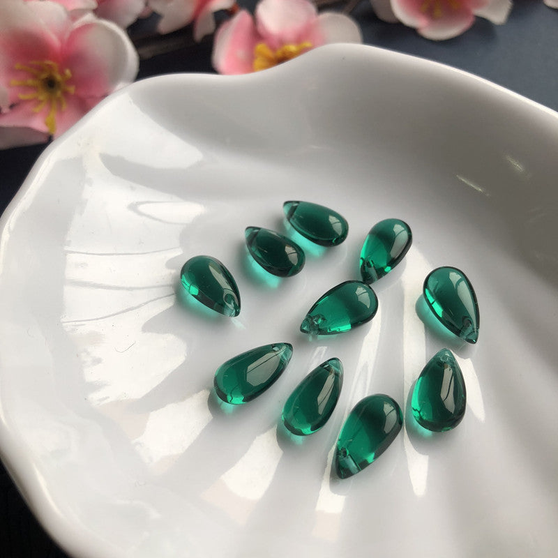 20pcs 8 15mm Large Teardrop Pendant Bead Crystal Glass DIY Beads Jewelry Making