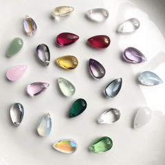 20pcs 8 15mm Large Teardrop Pendant Bead Crystal Glass DIY Beads Jewelry Making