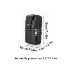 Men's Travel Shoulder Bag Crossbody Purse Leather Waist Pouch