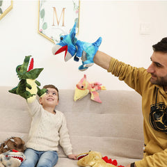 11" Hand Puppets Dinosaur Plush Stuffed Puppet Story Toys