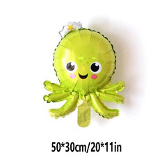 20-Piece Marine Animal Balloons Pack for Kids' Parties