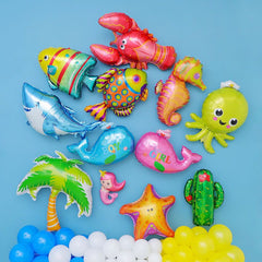 20-Piece Marine Animal Balloons Pack for Kids' Parties