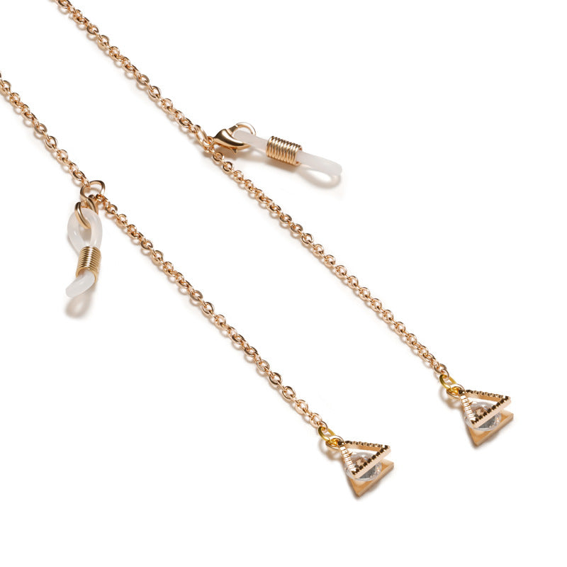 Pentagram Zircon Pendant Glasses Chain Accessories