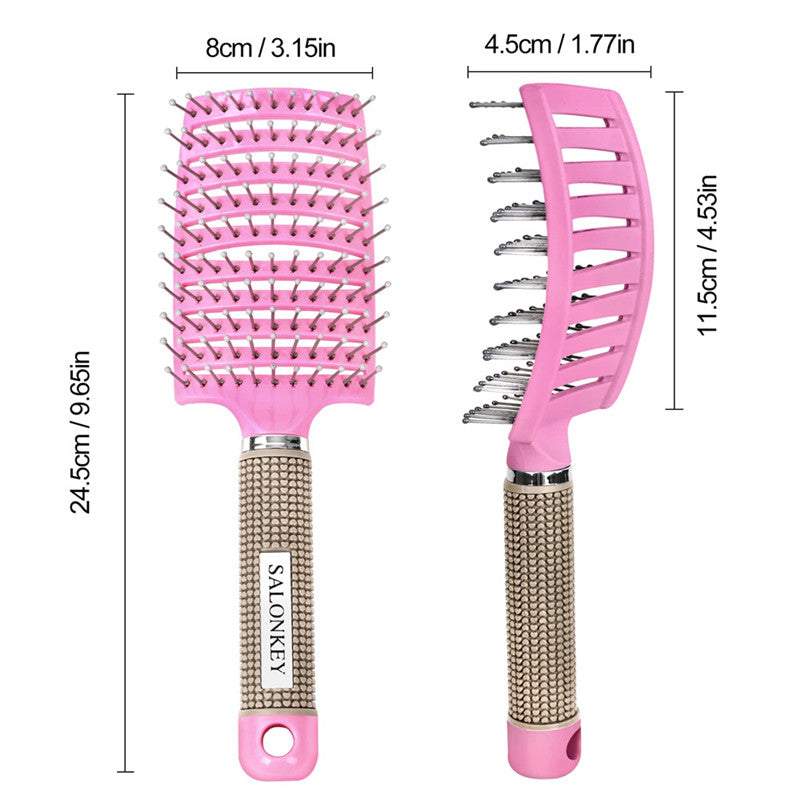 Professional Curved Detangling Comb for Fast Drying and Styling