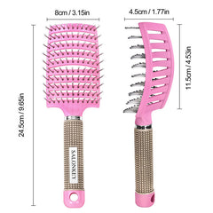 Professional Curved Detangling Comb for Fast Drying and Styling
