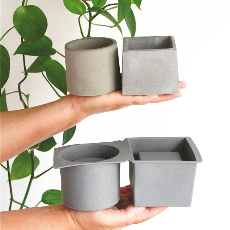 Silicone Flower Pot Molds DIY Aromatherapy Candle Holder