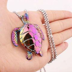 Men's Stainless Steel Turtle Pendant Necklace