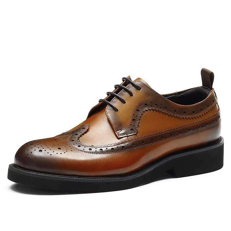 Men's Leather Wingtip Brogue Oxford Dress Shoes