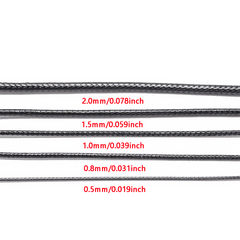 10M 32ft Pack 2mm Waxed Cord Rope PU Leather Necklace Thread String