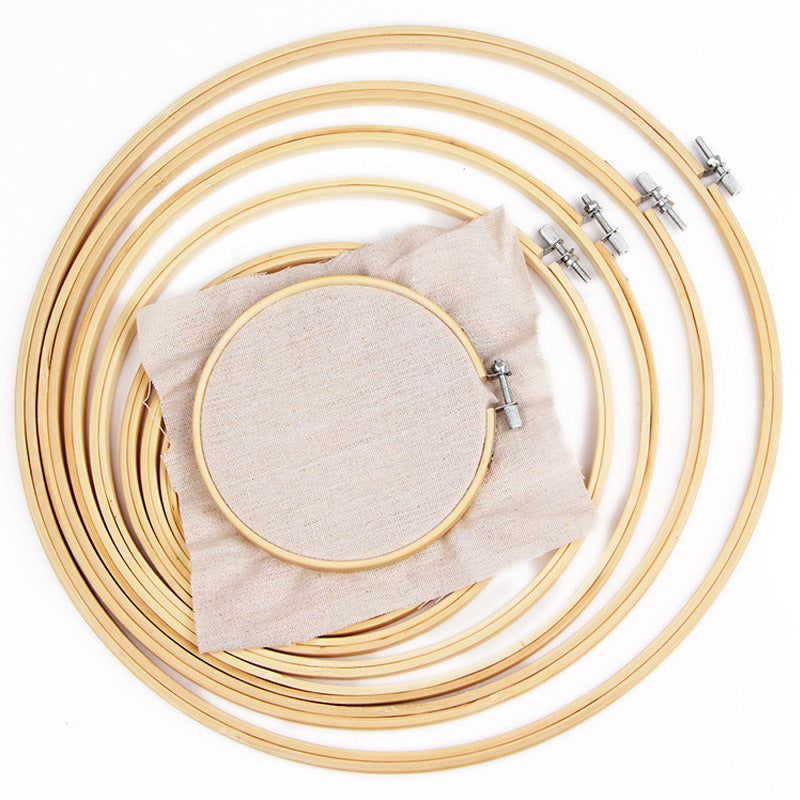 Embroidery Cross Stitch Wooden Frame Hoop Circle DIY Hand Craft Sewing Tool