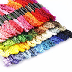 100 Colors Cross Stitch Embroidery Thread, Polyester Cotton Embroidery Line