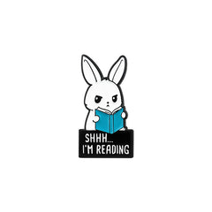Kids Talking Rabbits & Cats Enamel Pin Brooch Birthday Party Access.