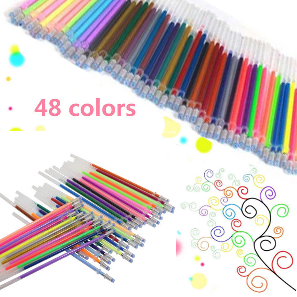 Refillable Metal Gel Pen Set for Kids School and Art Projects