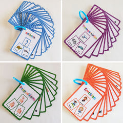 205 Colorful Learning Flashcards - High Frequency Words Vocabulary Building