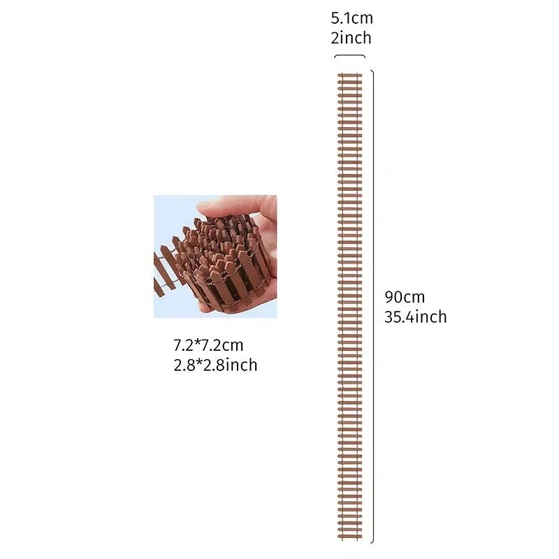 Mini Wooden Fence for Fairy Garden Micro Landscape Flower Pots